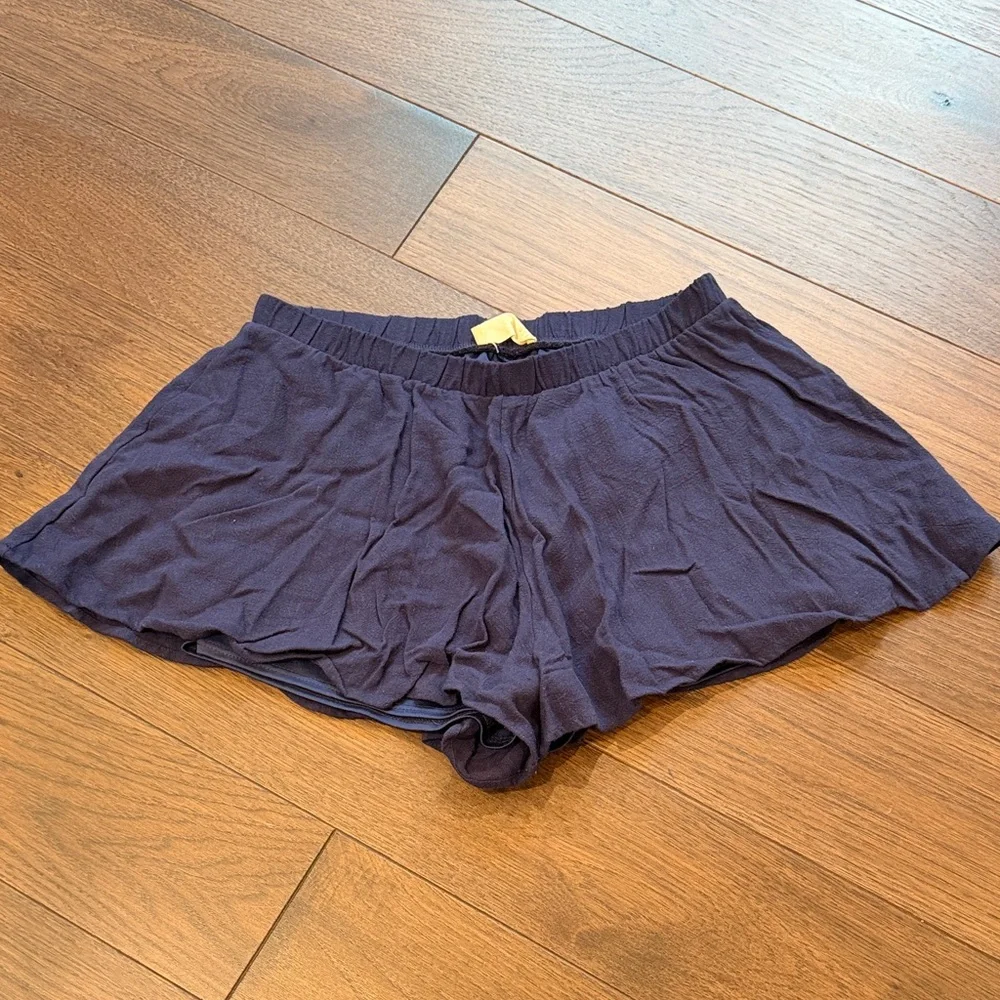 Altar’d State Blue Flowy Lined Lounge Shorts Small C3-029